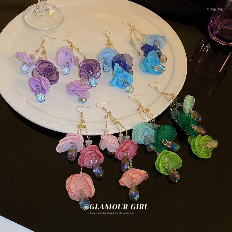 Dangle Earrings Crystal Flower Ear Hook Pastoral Fashion Super Fairy Net Red High Sense Of Light Luxury Earrin
Dangle Earrings Crystal Flower Ear Hook Pastoral Fashion Super Fairy Net Red High Sense Of Light Luxury Earrin