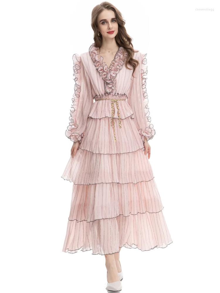Casual Dresses Fashion Spring Autumn Women' High Quality Party Designer Elegant Chic Long Sleeve Tiered Ruffle Chiffon Dress, Pink
Casual Dresses Fashion Spring Autumn Women' High Quality Party Designer Elegant Chic Long Sleeve Tiered Ruffle Chiffon Dress, Pink