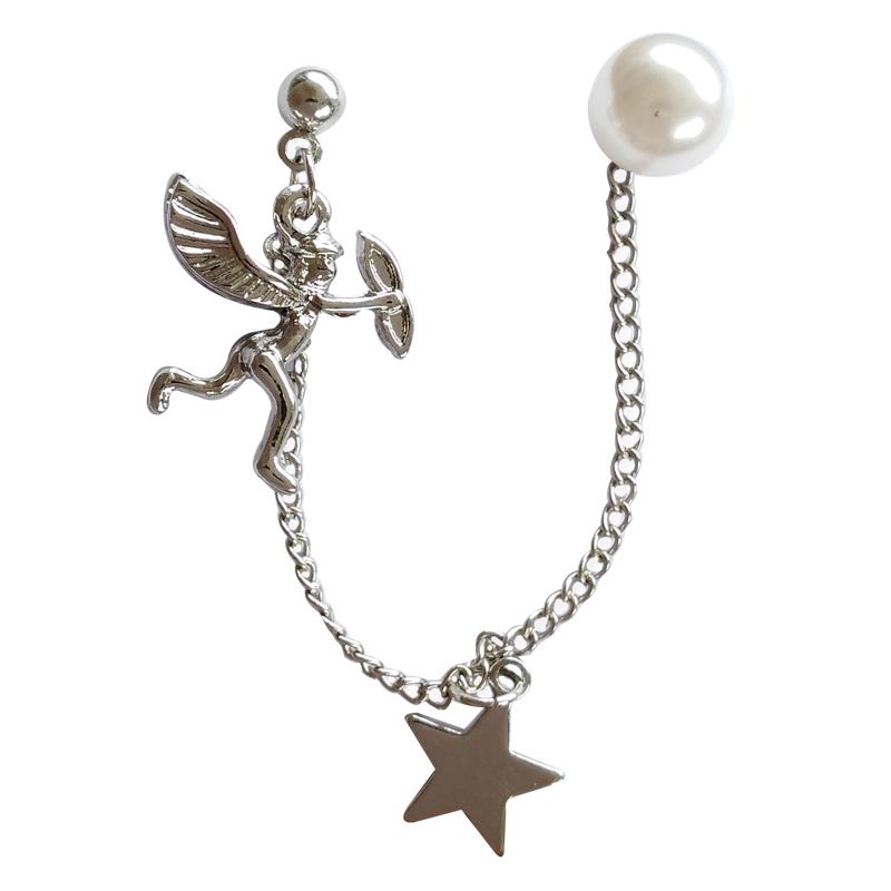 Hoop Earrings Korean Creative Angel Temperament Earring Pearl Chain Stars Ear Clip For Women 323 & Huggie
Hoop Earrings Korean Creative Angel Temperament Earring Pearl Chain Stars Ear Clip For Women 323 & Huggie