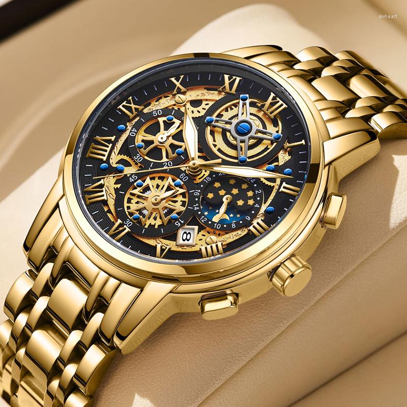 Wristwatches LIGE Waterproof Watch For Men Top Fashion Business Sports Quartz Chronograph Reloj Hombre, Gold white
Wristwatches LIGE Waterproof Watch For Men Top Fashion Business Sports Quartz Chronograph Reloj Hombre, Gold white
