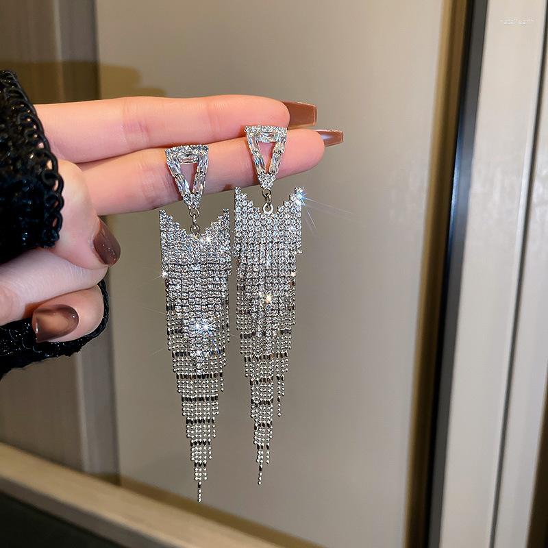 Dangle Earrings Silver Color Needle Triangle Tassel Fashion Exaggerated Ear Studs Premium Sense Net Red Wholesale
Dangle Earrings Silver Color Needle Triangle Tassel Fashion Exaggerated Ear Studs Premium Sense Net Red Wholesale