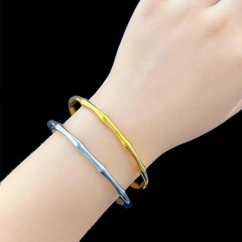 Bangle Korean Fashion Bracelet Stainless Steel Temperament Bamboo Open Adjusted High Quality Anniversary Gift Girls Jewelry 2023
Bangle Korean Fashion Bracelet Stainless Steel Temperament Bamboo Open Adjusted High Quality Anniversary Gift Girls Jewelry 2023