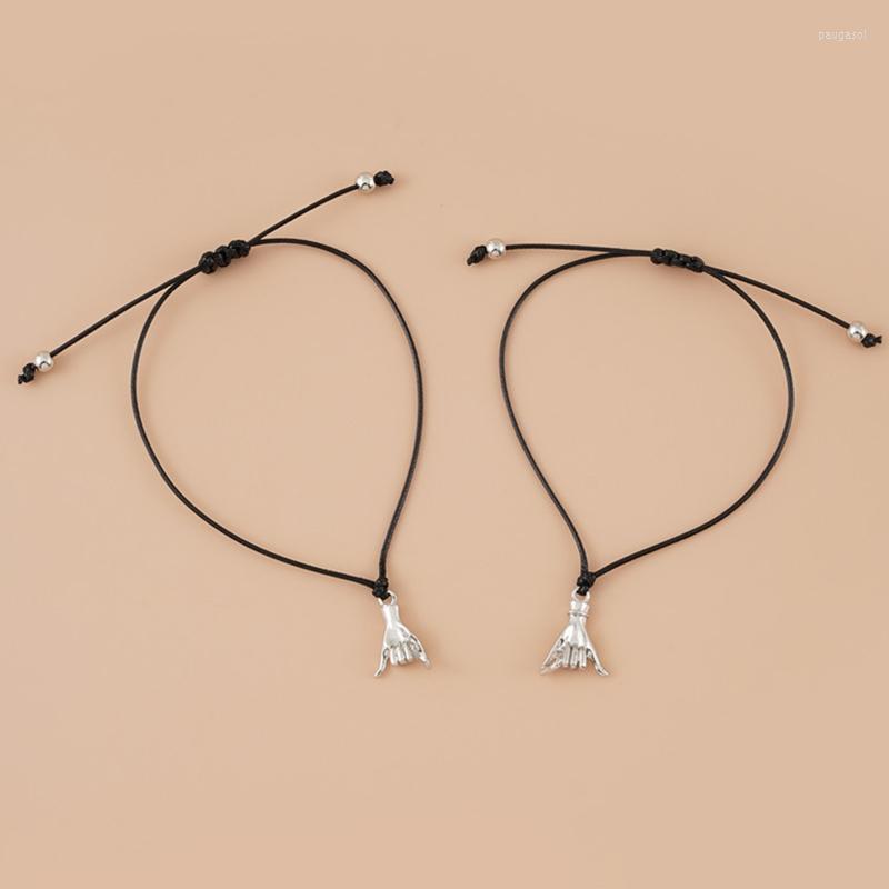 Charm Bracelets 2 Pcs Pinky Promise Hook Gesture With Card For Women Mens Adjustable Wax Rope Wristband Unisex Jewelry H8WF
Charm Bracelets 2 Pcs Pinky Promise Hook Gesture With Card For Women Mens Adjustable Wax Rope Wristband Unisex Jewelry H8WF