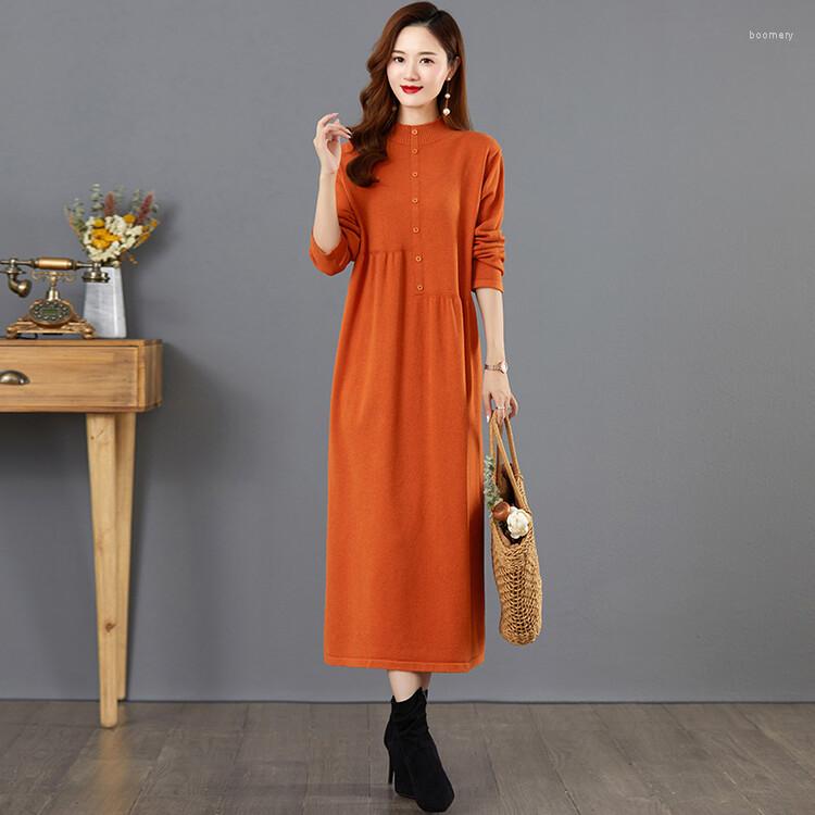 Casual Dresses 2023 Women Autumn Winter Long Sleeve Knitted Loose Ladies Solid Wool Dress, Black
Casual Dresses 2023 Women Autumn Winter Long Sleeve Knitted Loose Ladies Solid Wool Dress, Black
