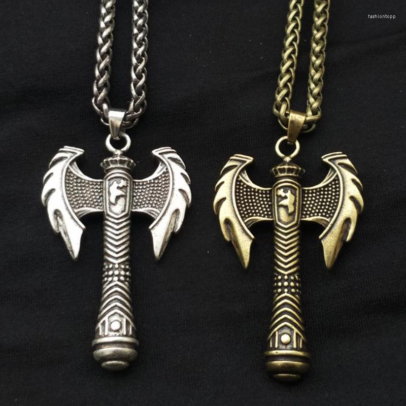 Pendant Necklaces Viking Nordic Mythology Retro Battle Axe Hatchet Double Edged Pendants Necklace Jew
Pendant Necklaces Viking Nordic Mythology Retro Battle Axe Hatchet Double Edged Pendants Necklace Jew