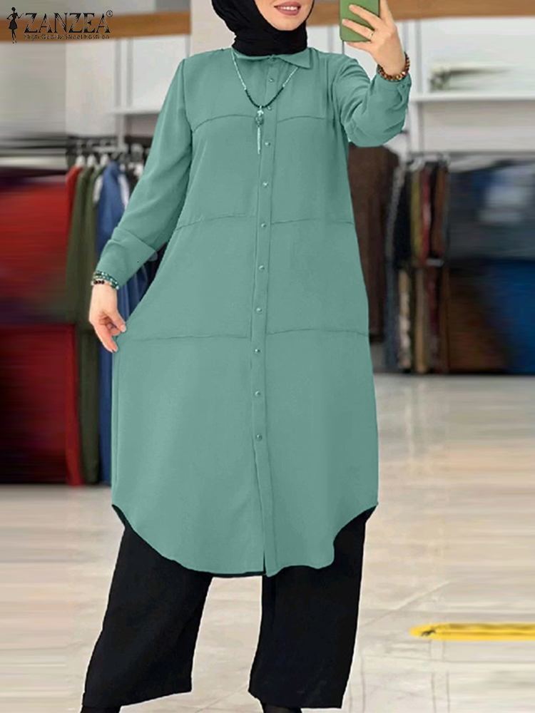 Ethnic Clothing ZANZEA Fashion Muslim Shirt Women Lapel Neck Long Sleeve Tops Casual Loose Abaya Hijab Blouse Solid Ramadan Turkey Blusas 230317
Ethnic Clothing ZANZEA Fashion Muslim Shirt Women Lapel Neck Long Sleeve Tops Casual Loose Abaya Hijab Blouse Solid Ramadan Turkey Blusas 230317
