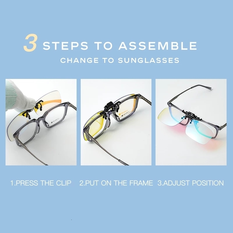 Sunglasses Frames VCKA Clip People With Red green Colorblindness And Color Weakness Two sided Coating Lenses Spectacles Driving
