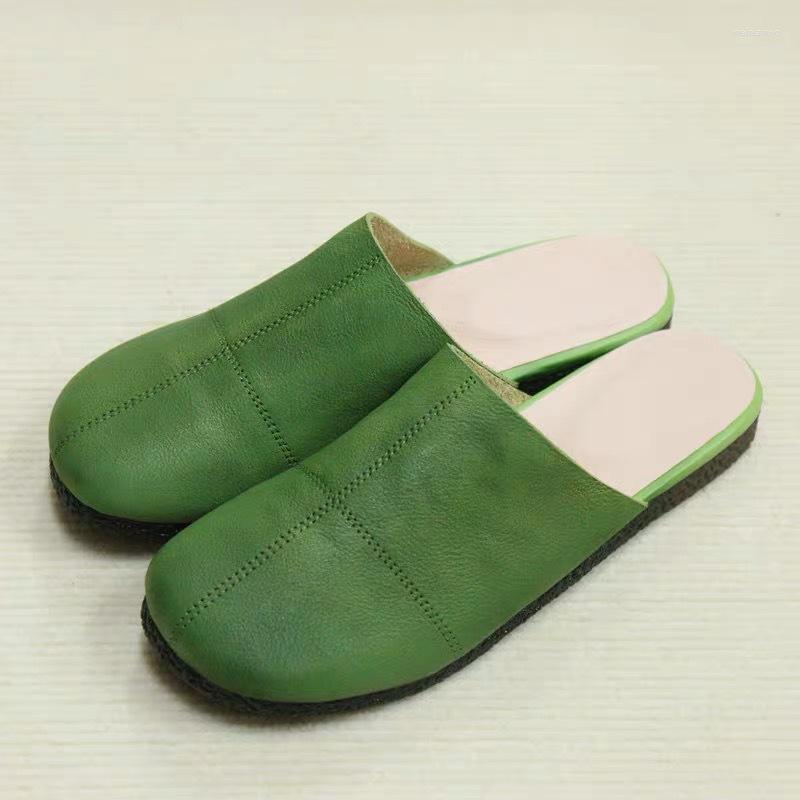 Slippers Flat Women Genuine Leather Summer Mules Casual Soft Shoes Woman Handmade Sweet Indoor Slippers2023, Beige
Slippers Flat Women Genuine Leather Summer Mules Casual Soft Shoes Woman Handmade Sweet Indoor Slippers2023, Beige