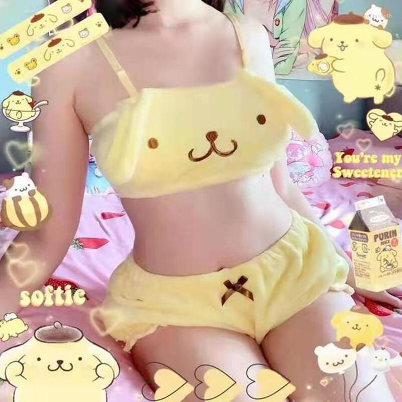 Women' Sleepwear Sexy Camis Comfortable Plush Shorts Homewear Cute Cartoon Set Milk Silk Girls Underwear Suit Kawaii Pajamas, C026-4-yellow
Women' Sleepwear Sexy Camis Comfortable Plush Shorts Homewear Cute Cartoon Set Milk Silk Girls Underwear Suit Kawaii Pajamas, C026-4-yellow