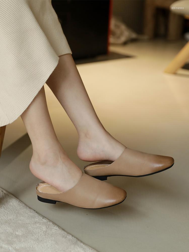 Slippers Women Shoe Genuine Leather Mules Ladies Shoes Spring 2023 Handmade Flat Brand Low Heels Soft, Beige
Slippers Women Shoe Genuine Leather Mules Ladies Shoes Spring 2023 Handmade Flat Brand Low Heels Soft, Beige