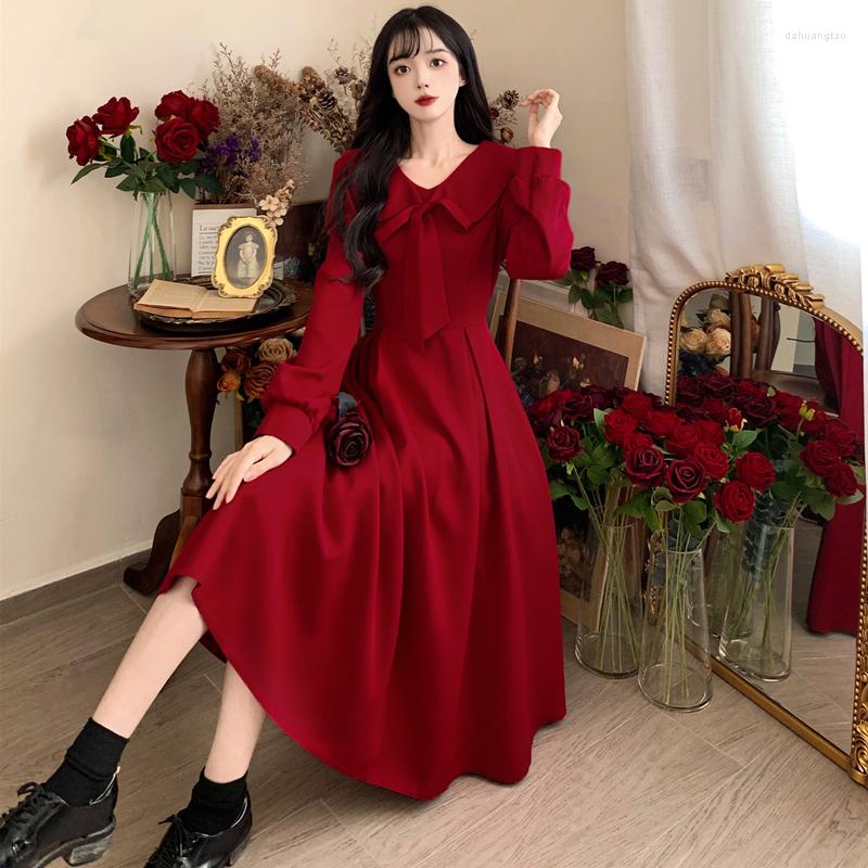Casual Dresses Big Yards Female Doll Brought French Minus Age Red Autumn Hepburn Ethos Toast Skirt Dress
Casual Dresses Big Yards Female Doll Brought French Minus Age Red Autumn Hepburn Ethos Toast Skirt Dress