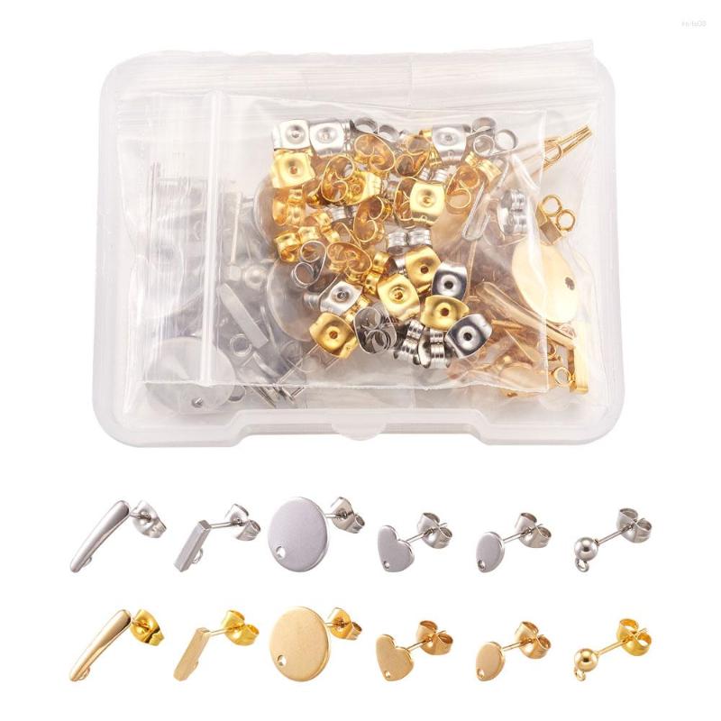 Stud Earrings 48pcs 6 Styles Stainless Steel Earring Post Rectangle Bar Teardrop Heart Ball With Back For Jewelry Making
Stud Earrings 48pcs 6 Styles Stainless Steel Earring Post Rectangle Bar Teardrop Heart Ball With Back For Jewelry Making