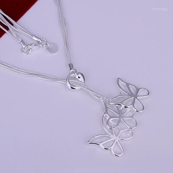 Chains XLN043 Wholesale Silver Color Necklace For Women Girl Wedding Gifts Factory Price Fashion Jewelry Triple Butterfly Pendant
Chains XLN043 Wholesale Silver Color Necklace For Women Girl Wedding Gifts Factory Price Fashion Jewelry Triple Butterfly Pendant