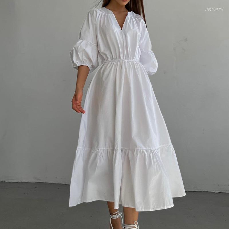 Party Dresses Summer Fashion Simple A-Line Dress Female Casual Solid Color Long Elegant V Neck Half Sleeve Elastic Waist, 04 black
Party Dresses Summer Fashion Simple A-Line Dress Female Casual Solid Color Long Elegant V Neck Half Sleeve Elastic Waist, 04 black