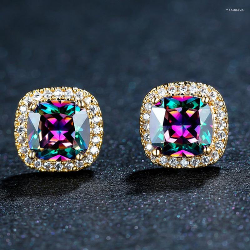 Stud Earrings Fashion Simple Ladies Gold Plated Colorful Rhinestones Niche Four Creative Luxury Diamond Jewelry
Stud Earrings Fashion Simple Ladies Gold Plated Colorful Rhinestones Niche Four Creative Luxury Diamond Jewelry