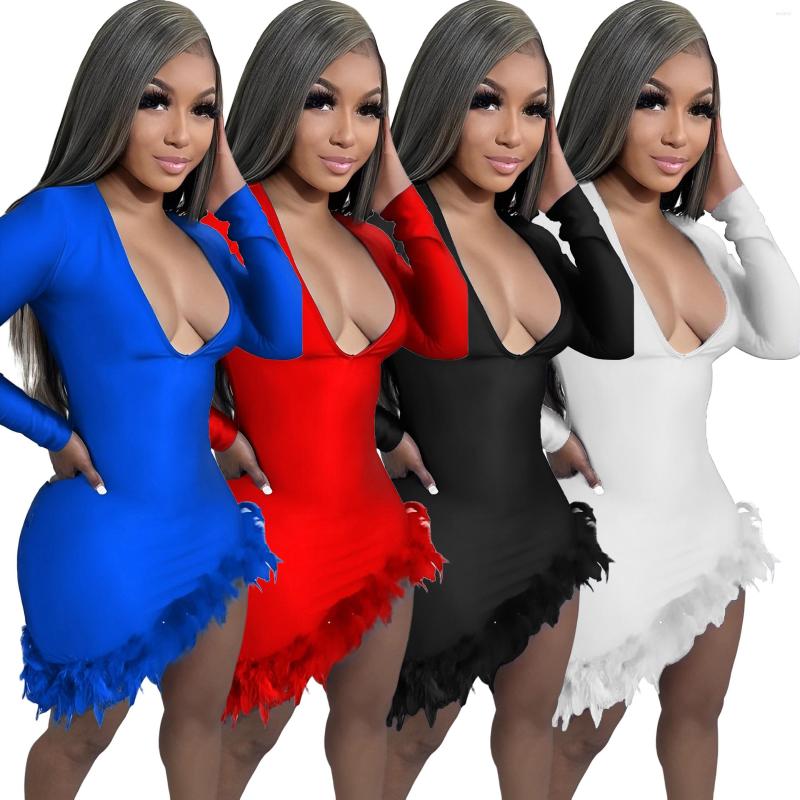 Casual Dresses Sexy Deep V Neck Long Sleeve Lotus Design -2XL Size Women Dress Female For Ladies Cloth NY54 303, 001 
Casual Dresses Sexy Deep V Neck Long Sleeve Lotus Design -2XL Size Women Dress Female For Ladies Cloth NY54 303, 001