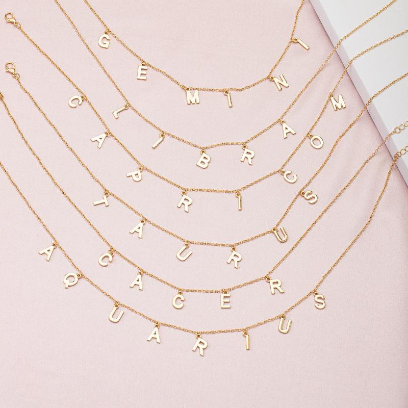Pendant Necklaces Fashion Letter Charm 12 Constellation Necklace Zodiac Sign For Friend Gift
Pendant Necklaces Fashion Letter Charm 12 Constellation Necklace Zodiac Sign For Friend Gift