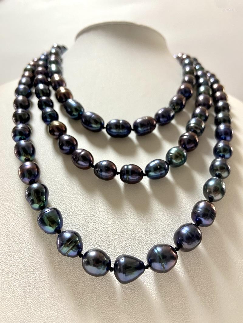 Chains Extra Long Pearl 60inch 11x15mmNecklace Real Freshwater Cultured Black Quality Natural Beads Jewlery Pearly For Women
Chains Extra Long Pearl 60inch 11x15mmNecklace Real Freshwater Cultured Black Quality Natural Beads Jewlery Pearly For Women