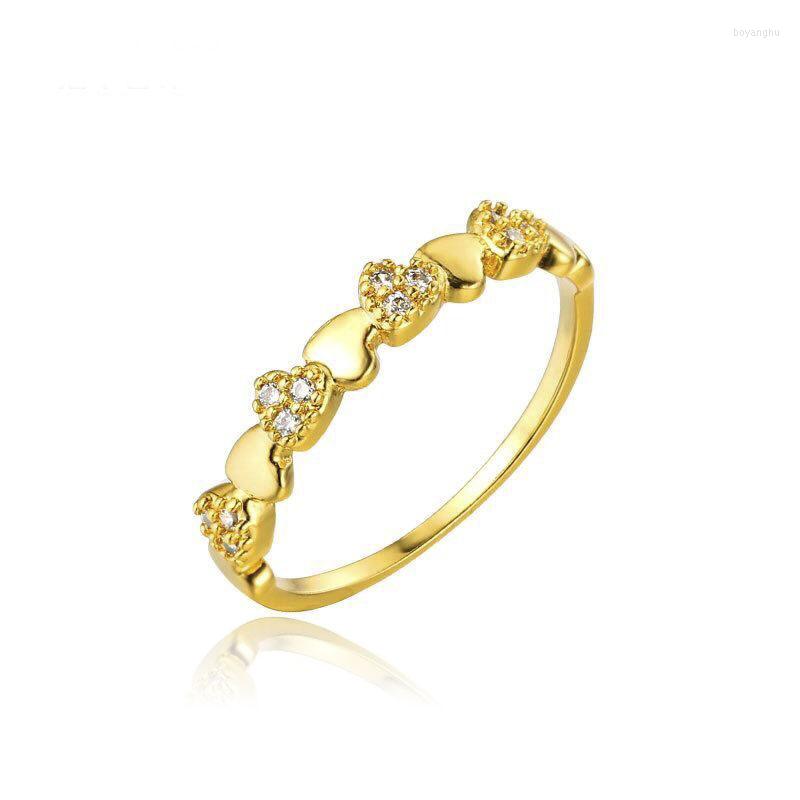 Wedding Rings MxGxFam Small Heart For Women 24 K Pure Gold Color Jewelry Cubic Zircon
Wedding Rings MxGxFam Small Heart For Women 24 K Pure Gold Color Jewelry Cubic Zircon