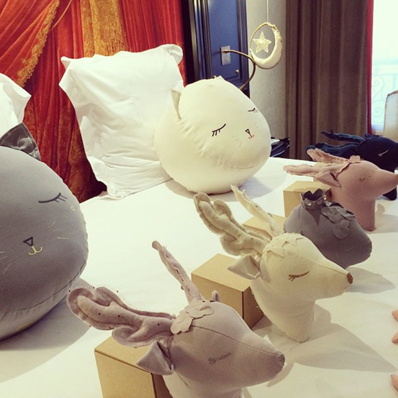 Wall Decor Animal Unicorn Deer Head Toys Wall Hanging Mounts Decor 3D Head Wall Hanging Ornaments Art Kids Room Wall Decoration Toys 230317