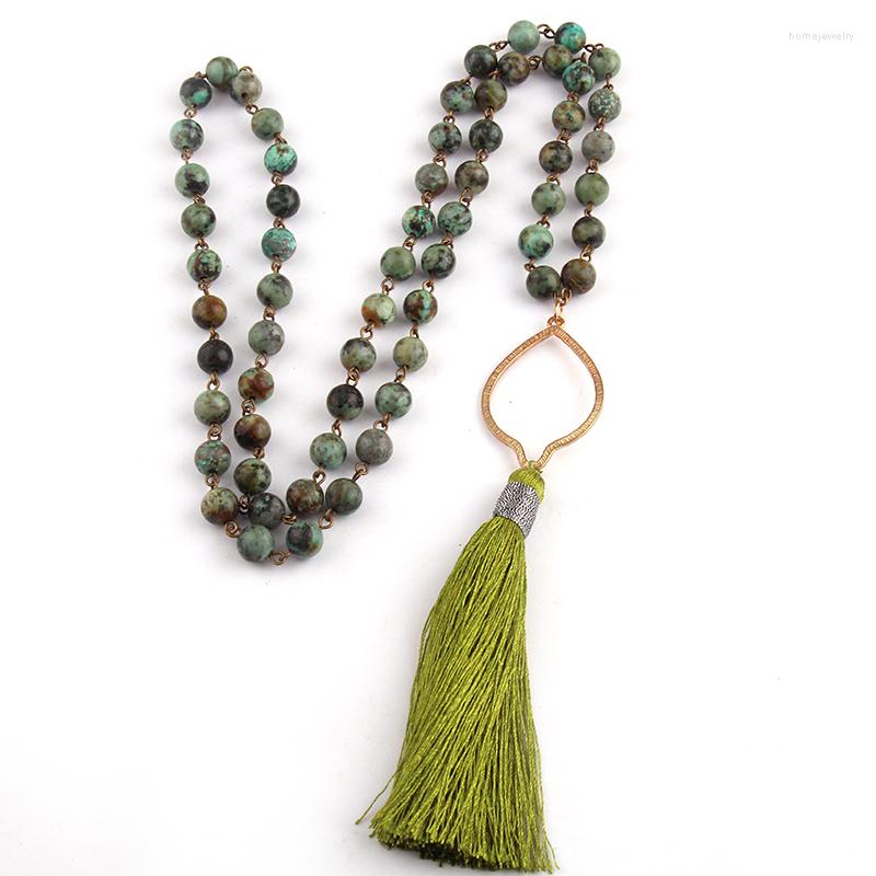 Pendant Necklaces MOODPC Fashion Bohemian Tribal Artisan Jewelry Green Africa Stone Chain Drop Tassel Women Necklace
Pendant Necklaces MOODPC Fashion Bohemian Tribal Artisan Jewelry Green Africa Stone Chain Drop Tassel Women Necklace