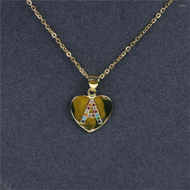 Chains Fashion Heart A-Z Initial Letter Necklaces For Women Lover Rainbow Zircon Necklace Female Pendant Jewelry
Chains Fashion Heart A-Z Initial Letter Necklaces For Women Lover Rainbow Zircon Necklace Female Pendant Jewelry