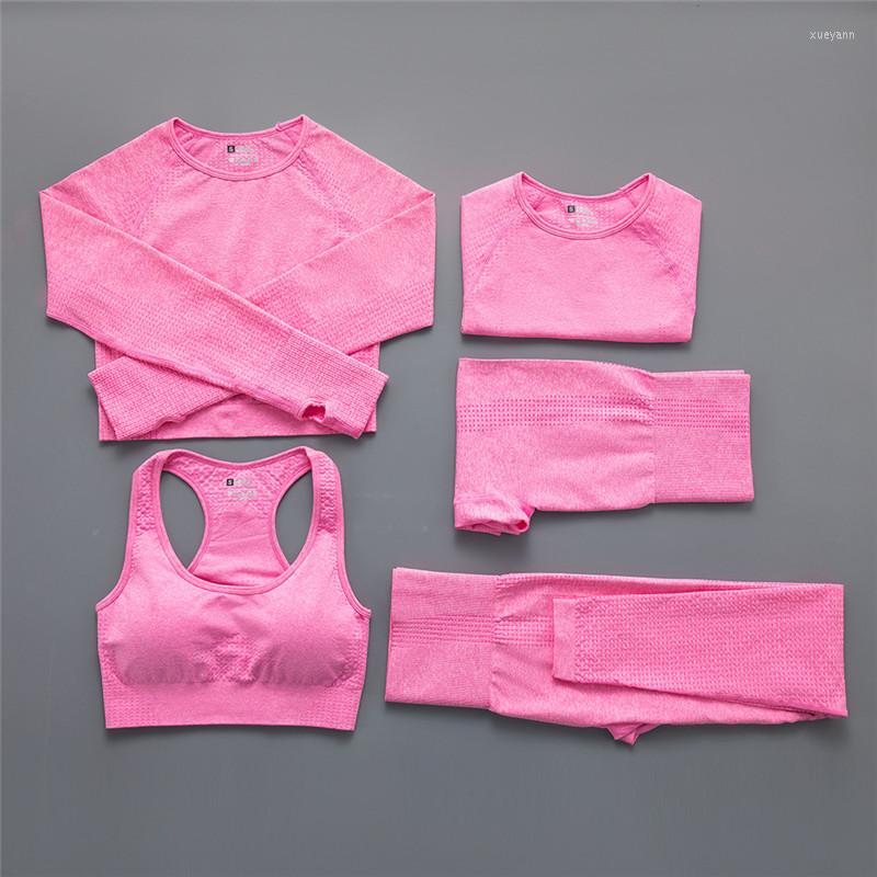 Active Sets 5Pcs/Set Women Seamless Yoga Set Workout Sportswear Gym Clothing Fitness Crop Top High Waist Leggings Sports Suits Color, Black
Active Sets 5Pcs/Set Women Seamless Yoga Set Workout Sportswear Gym Clothing Fitness Crop Top High Waist Leggings Sports Suits Color, Black