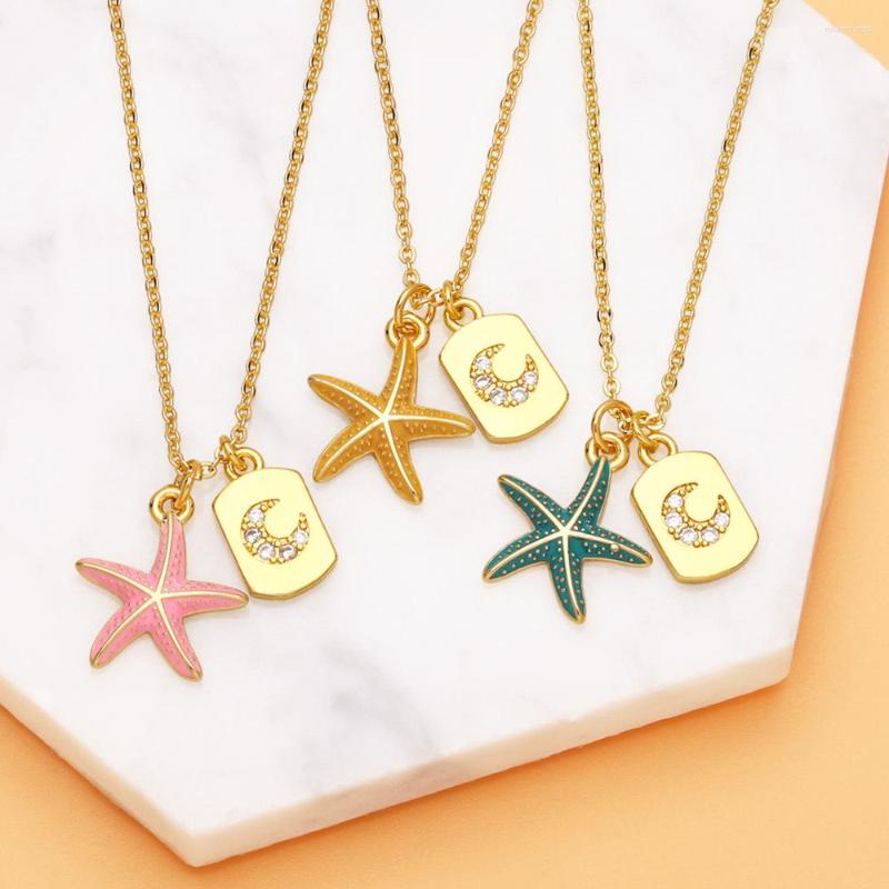 Pendant Necklaces Personality For Women Man Color Drop Oil Starfish Moon Rhinestone Necklace Couple Jewelry HUANZHI 2023
Pendant Necklaces Personality For Women Man Color Drop Oil Starfish Moon Rhinestone Necklace Couple Jewelry HUANZHI 2023