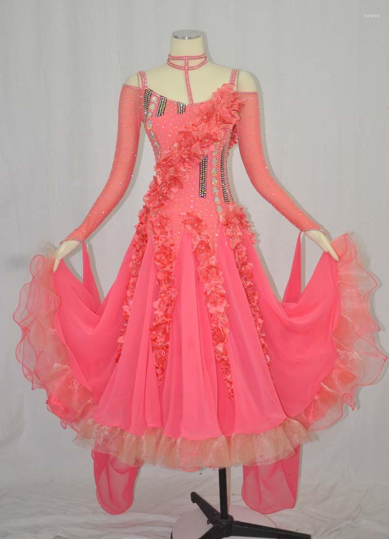 Stage Wear Ballroom Competition Dance Dresses Adult High Quality Long Sleeve Sexy Pink Dancing Dress Women Standard Skirt, Picture color
Stage Wear Ballroom Competition Dance Dresses Adult High Quality Long Sleeve Sexy Pink Dancing Dress Women Standard Skirt, Picture color