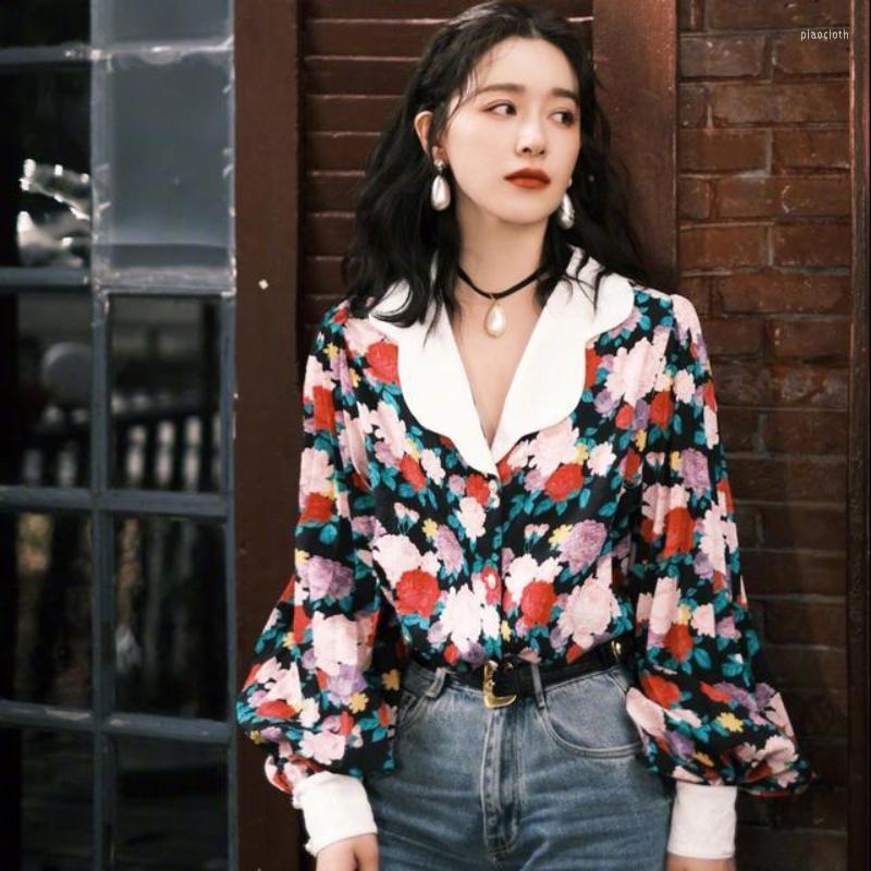 Women' Blouses Women Autumn Retro Soft Turm-down Collar Long Sleeve Floral Shirt Female Print Top Blouse Ladies Elegant G51, Huase
Women' Blouses Women Autumn Retro Soft Turm-down Collar Long Sleeve Floral Shirt Female Print Top Blouse Ladies Elegant G51, Huase