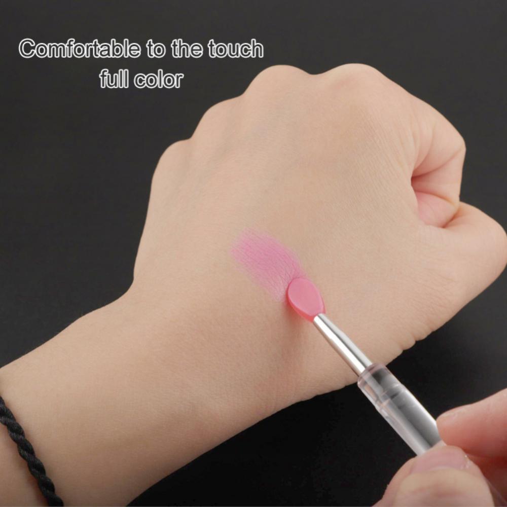 500pcs Women Beauty Makeup Tools Soft Silicone Lip Brush With Cover Multifunction Applicator Cosmetic Brush Make Up Brushes For Eye Shadow Lipstick Pi