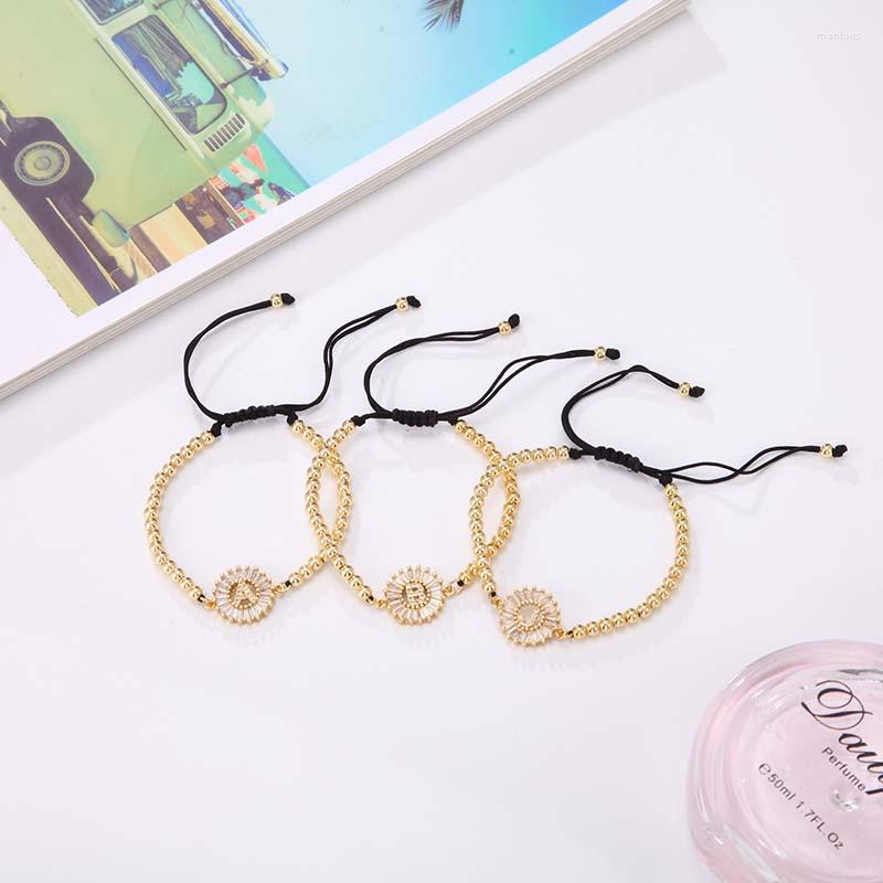 Strand Fashion 26 English Letters Woven Bracelet Zircon Micro Inlaid Copper Round High-end For Men And Women
Strand Fashion 26 English Letters Woven Bracelet Zircon Micro Inlaid Copper Round High-end For Men And Women