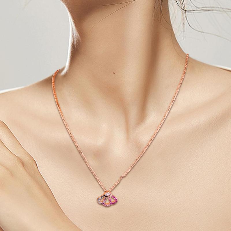Chains Original Necklace Pink Fan Collier Rose Gold Link Chain Jewelry For Women Gift 2023 RN017
Chains Original Necklace Pink Fan Collier Rose Gold Link Chain Jewelry For Women Gift 2023 RN017