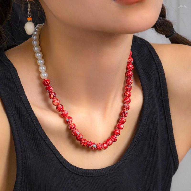 Chains Creative Blood Pattern Imitation Pearl Necklace For Women Girl Gothic Simple Acrylic Beaded Halloween Club Jewelry 2023
Chains Creative Blood Pattern Imitation Pearl Necklace For Women Girl Gothic Simple Acrylic Beaded Halloween Club Jewelry 2023