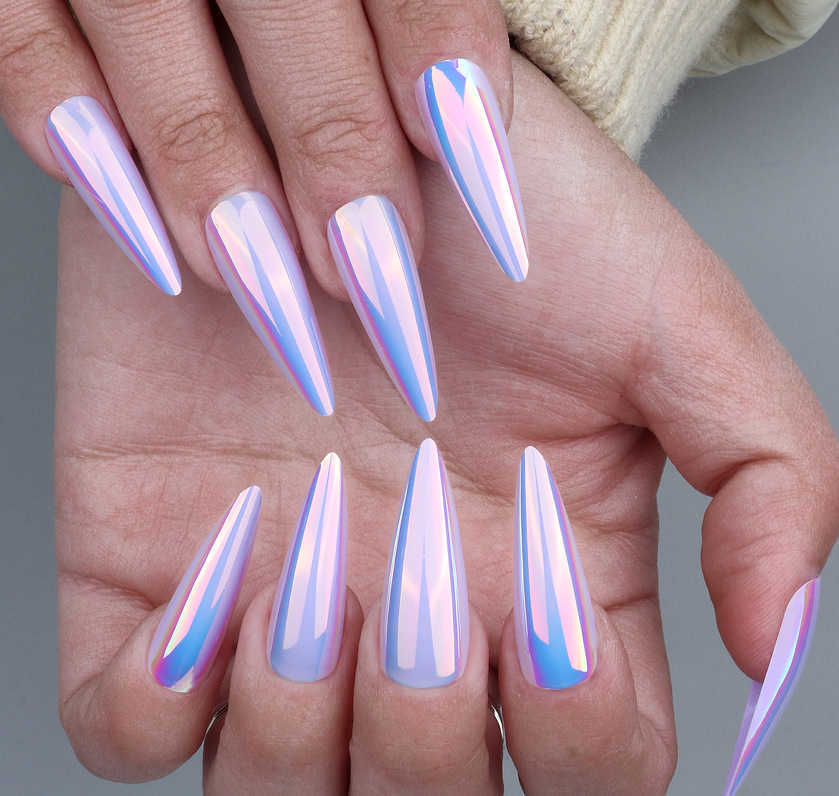 False Nails Wearing Solid Violet Photoelectric Plating Sheet Long Pointed Laser Enhancement 230317, Black
False Nails Wearing Solid Violet Photoelectric Plating Sheet Long Pointed Laser Enhancement 230317, Black