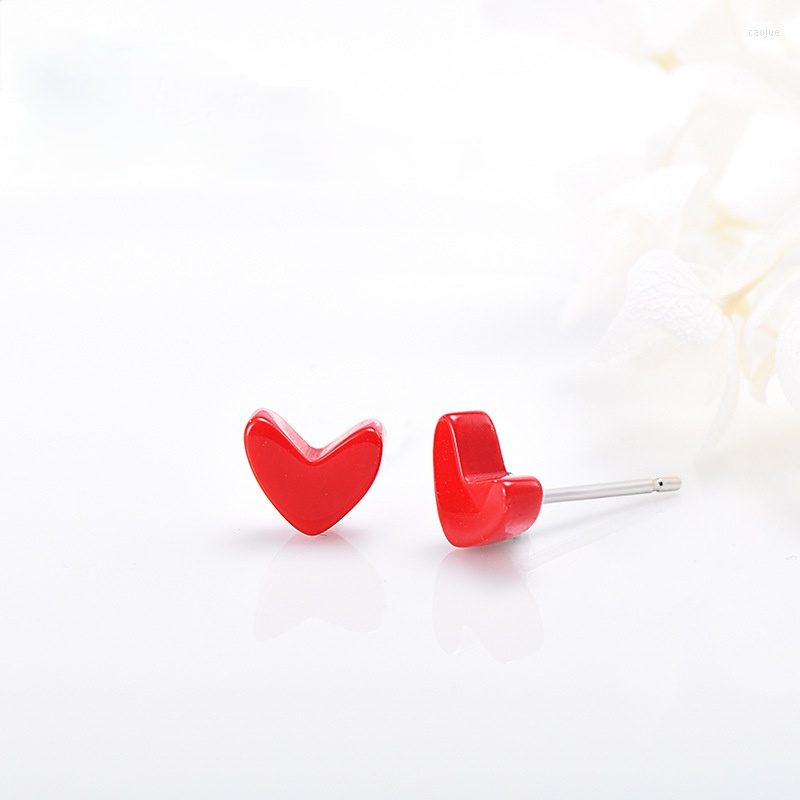 Stud Earrings Japanese Little Red Heart Female Sterling Silver Color Love Girl Small Sweet Jewelry
Stud Earrings Japanese Little Red Heart Female Sterling Silver Color Love Girl Small Sweet Jewelry