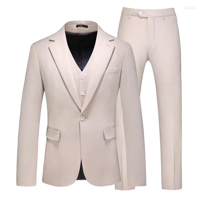Men's Suits Men Four Seasons Wedding Set Three Pieces (fashionable Vest Handsome Casual Trousers) Man Suit Slim, Apricot
Men's Suits Men Four Seasons Wedding Set Three Pieces (fashionable Vest Handsome Casual Trousers) Man Suit Slim, Apricot