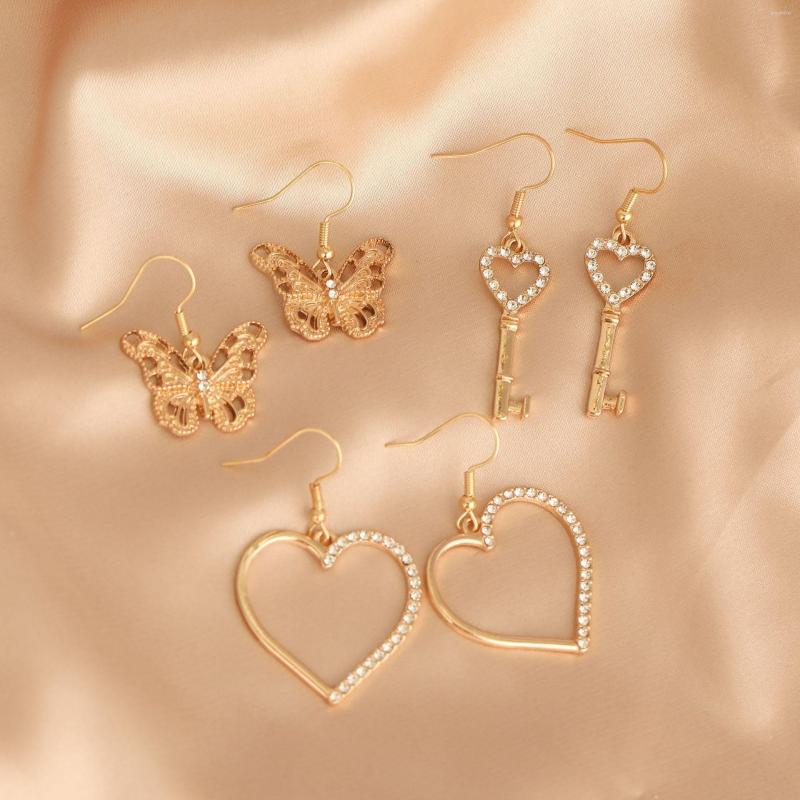 Dangle Earrings Gold Color Romantic Heart Shaped Hanging Versatile Delicate Luxury Butterfly Women Fashion Ear Jewelry
Dangle Earrings Gold Color Romantic Heart Shaped Hanging Versatile Delicate Luxury Butterfly Women Fashion Ear Jewelry