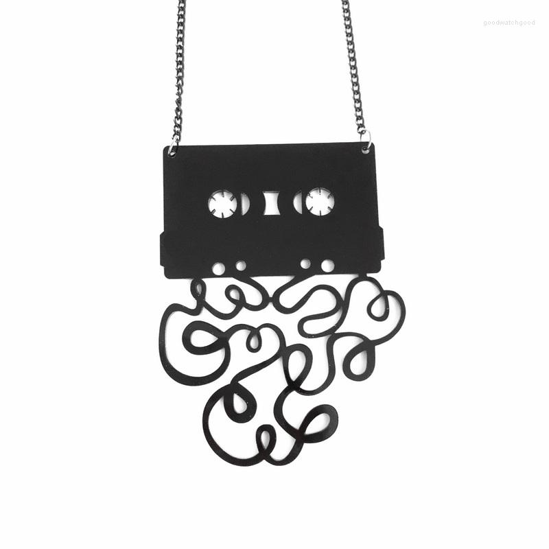 Pendant Necklaces Trendy Black Compact Cassette Shape Large Acrylic Necklace Creative Tape Party Fashion Jewelry
Pendant Necklaces Trendy Black Compact Cassette Shape Large Acrylic Necklace Creative Tape Party Fashion Jewelry