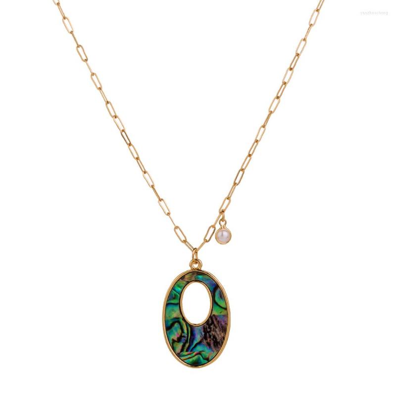 Pendant Necklaces FYJS Unique Light Yellow Gold Color Oval Hollow Abalone Shell Link Chain Necklace Ethnic Style Jewelry
Pendant Necklaces FYJS Unique Light Yellow Gold Color Oval Hollow Abalone Shell Link Chain Necklace Ethnic Style Jewelry