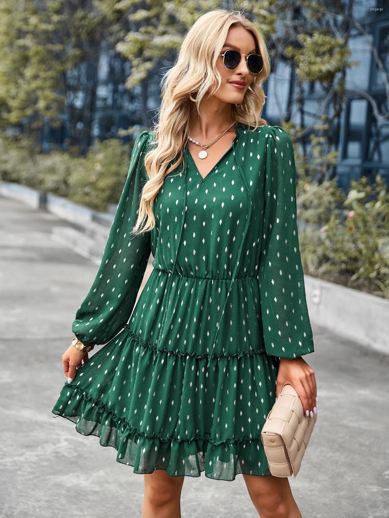 Casual Dresses GAOVOT Fashion Printed Short Dress For Women 2023 Autumn Winter V Neck Long Sleeve Lace Up All Match A Line, Black
Casual Dresses GAOVOT Fashion Printed Short Dress For Women 2023 Autumn Winter V Neck Long Sleeve Lace Up All Match A Line, Black