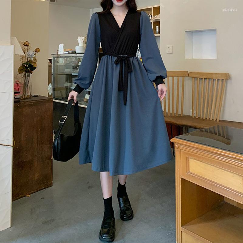 Casual Dresses Y2k Long Sleeve Dress Women V Neck Collar Patchwork Elegant Mid-calf Fashion Autumn Female Streetwear Ins, Beige
Casual Dresses Y2k Long Sleeve Dress Women V Neck Collar Patchwork Elegant Mid-calf Fashion Autumn Female Streetwear Ins, Beige