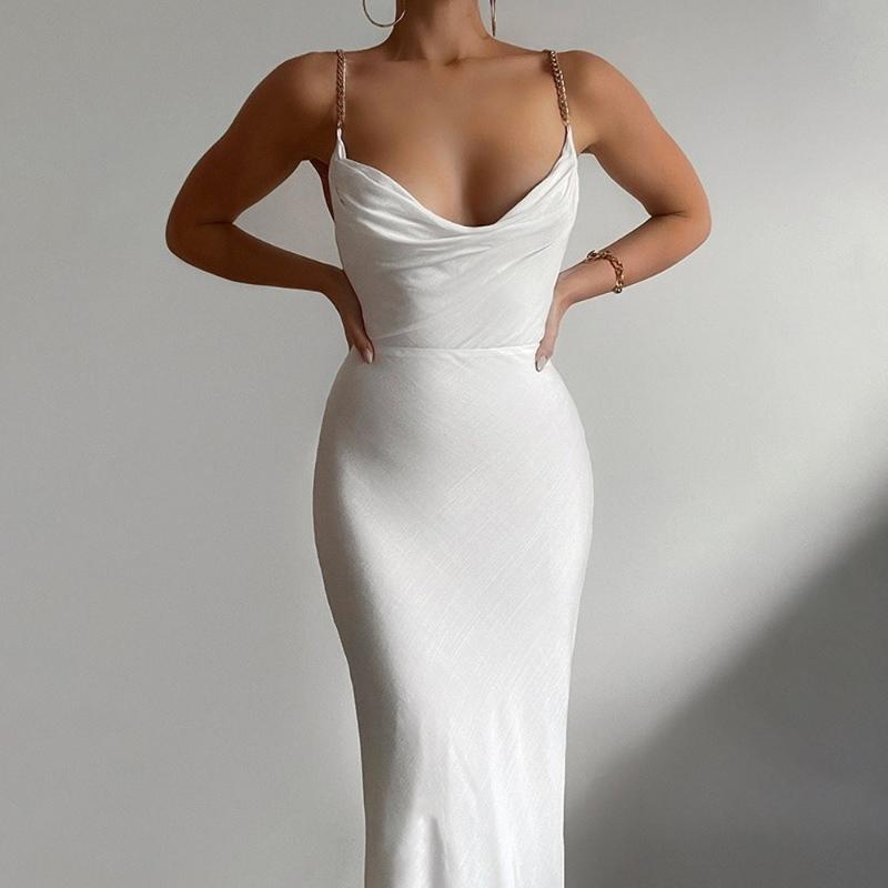 Casual Dresses Midi Chain Women Bodycon Dress Party Sexy V Neck Backless 2023 Summer Black Sleeveless Elegant Beach ClubCasual, White
Casual Dresses Midi Chain Women Bodycon Dress Party Sexy V Neck Backless 2023 Summer Black Sleeveless Elegant Beach ClubCasual, White