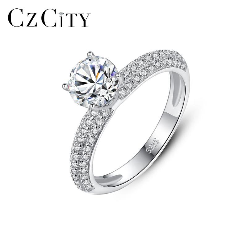 Cluster Rings CZCITY Small Clear CZ Stone Paved 1ct-Moissanite For Women Wedding Engagement Promise Ring 925 Silver Fine Jewelry MSR-017
Cluster Rings CZCITY Small Clear CZ Stone Paved 1ct-Moissanite For Women Wedding Engagement Promise Ring 925 Silver Fine Jewelry MSR-017