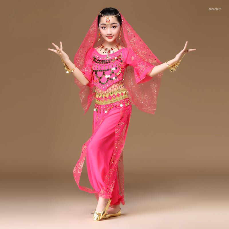 Stage Wear Sari Dancewear Children Belly Dance Costume Set Outfits Butterfly Sleeves Bollywood Clothing 4pcs (Top Belt Pants Veil), Royal blue
Stage Wear Sari Dancewear Children Belly Dance Costume Set Outfits Butterfly Sleeves Bollywood Clothing 4pcs (Top Belt Pants Veil), Royal blue