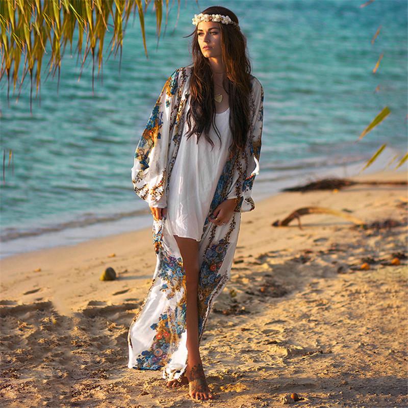 Women's Swimwear 2023 Chiffon Printing Beach Cardigan Women Long Sleeve Tunics Kaftan Pareo Cape Bathing Suit, As the picture
Women's Swimwear 2023 Chiffon Printing Beach Cardigan Women Long Sleeve Tunics Kaftan Pareo Cape Bathing Suit, As the picture