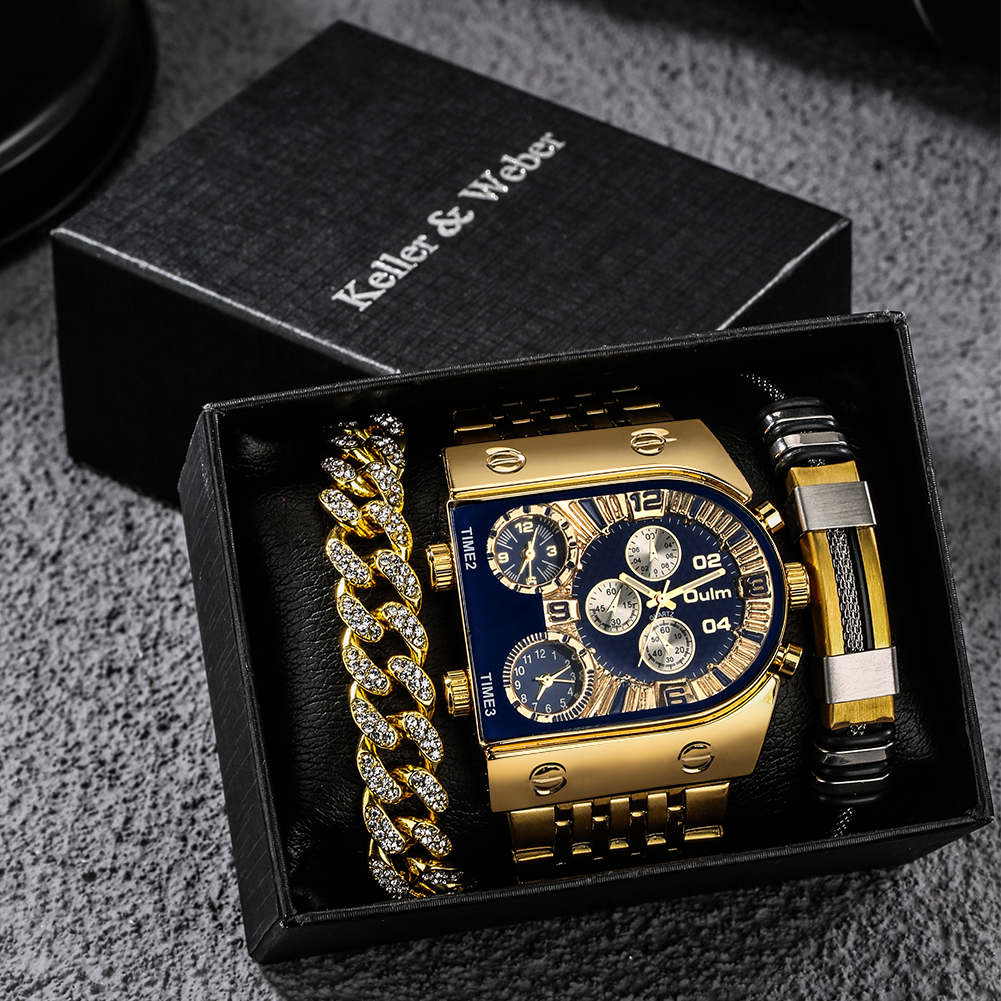 Wristwatches Luxury Golden Watches for Men Fashion Quartz Man Watch Bracelets Set Men's Big Dial Wristwatch Set Gift for Husband Reloj Hombre 230316, Only watch 02
Wristwatches Luxury Golden Watches for Men Fashion Quartz Man Watch Bracelets Set Men's Big Dial Wristwatch Set Gift for Husband Reloj Hombre 230316, Only watch 02