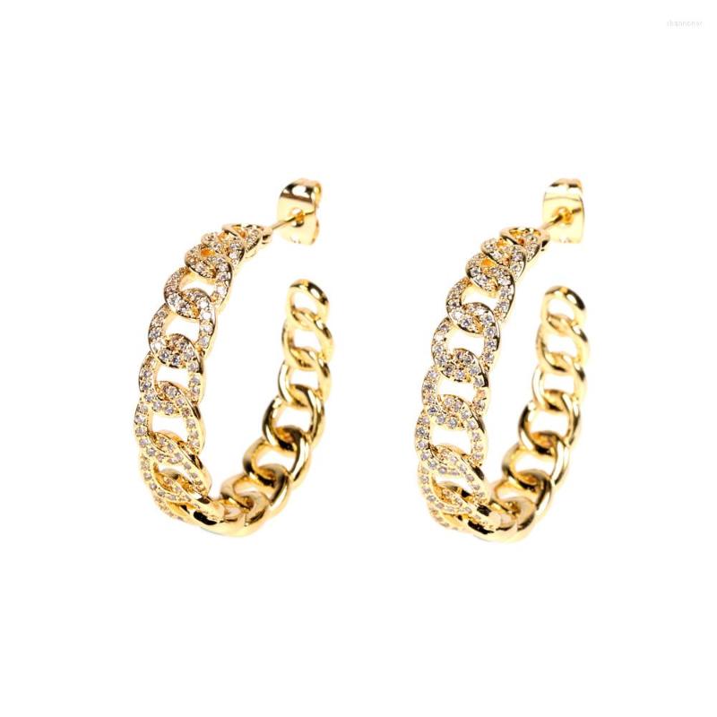 Stud Earrings EYIKA Charm Crystal Zircon Cuba Chain Big Hoop For Women Exaggerated Geometric Circle Gold Color Aretes De Moda Jewelry
Stud Earrings EYIKA Charm Crystal Zircon Cuba Chain Big Hoop For Women Exaggerated Geometric Circle Gold Color Aretes De Moda Jewelry