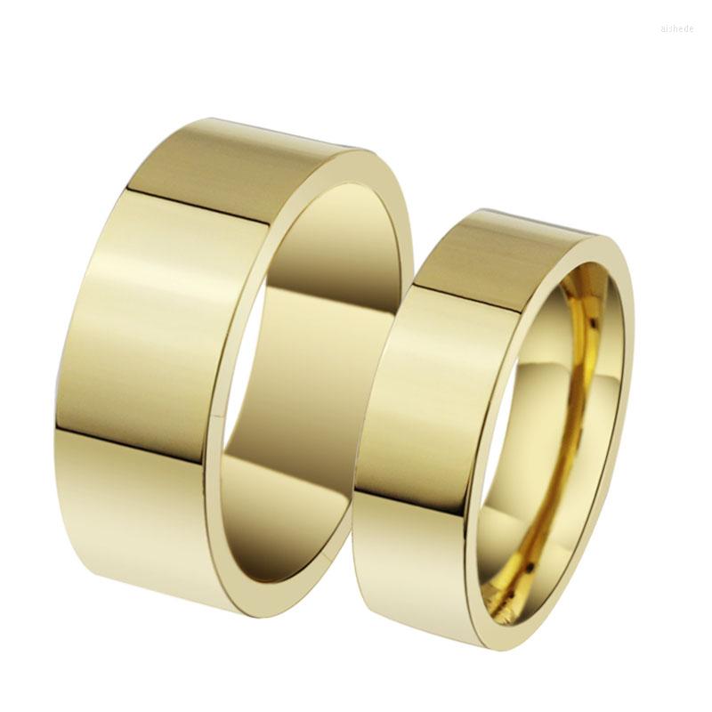Wedding Rings Classic For Women Men 6mm Gold Tone Stainless Steel Couple Simple Plain Bands Anniversary Gift R00078
Wedding Rings Classic For Women Men 6mm Gold Tone Stainless Steel Couple Simple Plain Bands Anniversary Gift R00078
