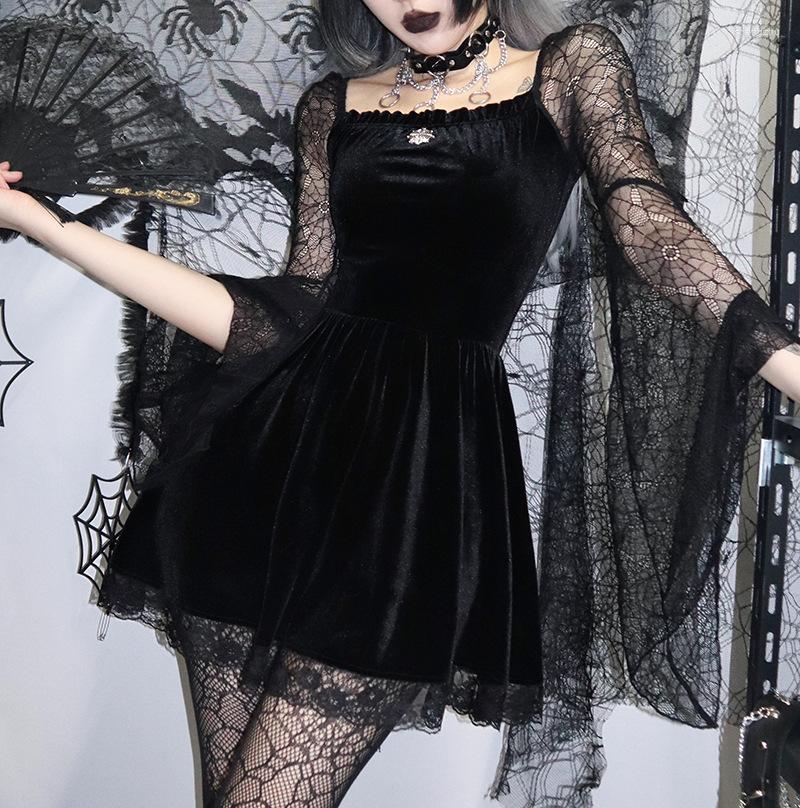 Casual Dresses Ruibbit Black Goth Mall Lace Pattern Velvet Women Dress Sexy Elegant Party Club Robe Grunge Aesthetic E Girl Long Sleeve
Casual Dresses Ruibbit Black Goth Mall Lace Pattern Velvet Women Dress Sexy Elegant Party Club Robe Grunge Aesthetic E Girl Long Sleeve